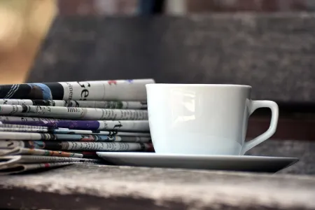 Newspaper and Coffee