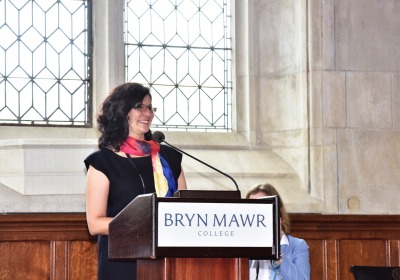 Saskia at Alumnae Association meeting