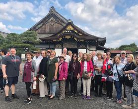 In front of Kyoto’s Nijō Castle.