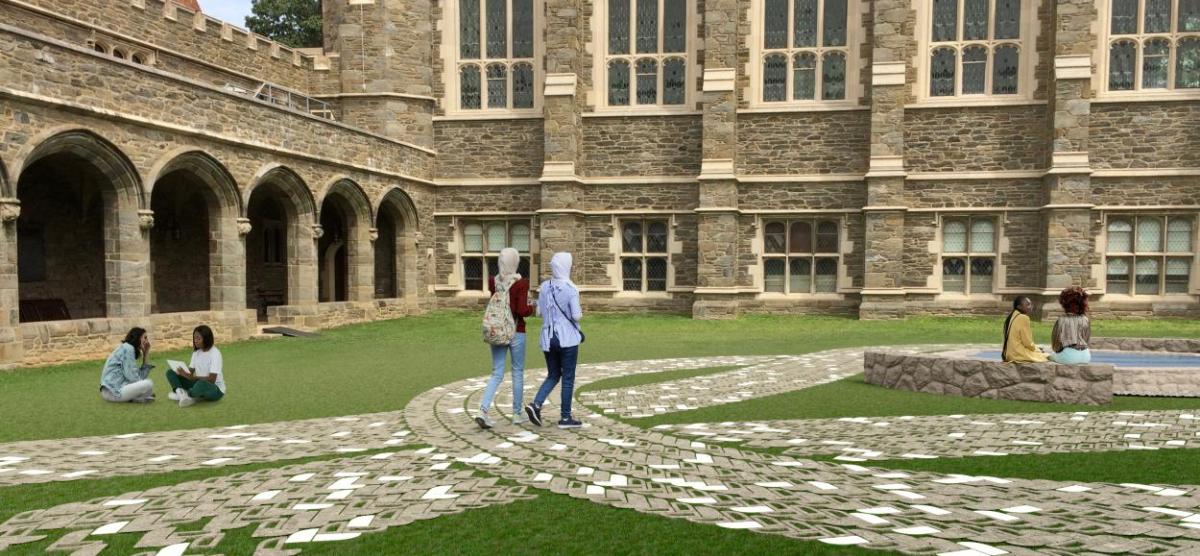 The Arch Project monument in the Cloisters