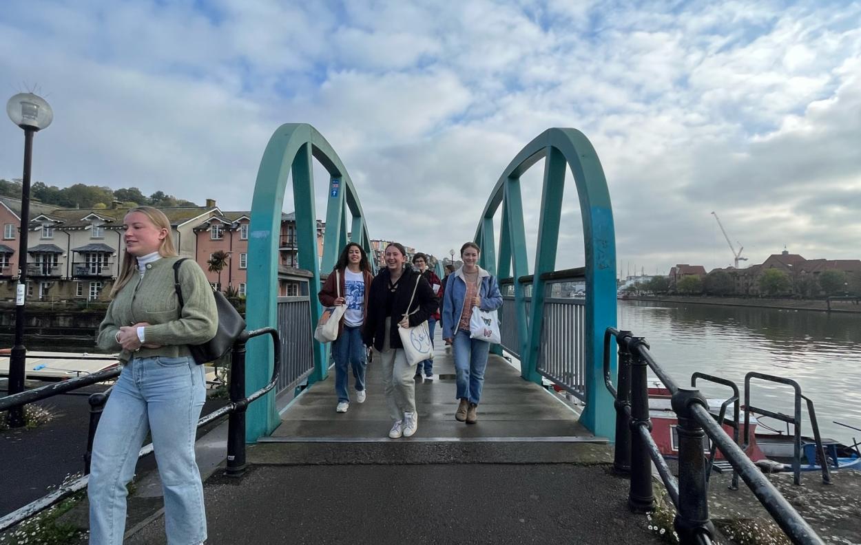 On our last day in the UK, our lovely guide Flo led us over to the Bristol Archives via the River Avon. (Photo Credit: Helen Christ)