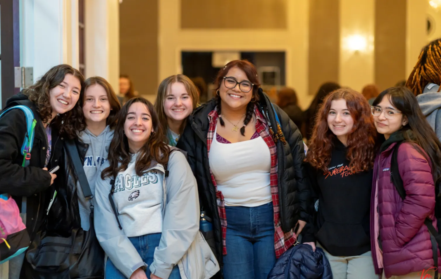 Posse students taking group photo
