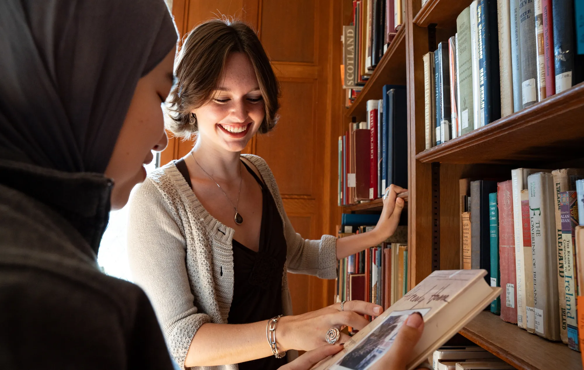 Students in library