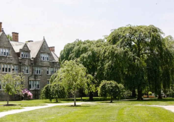 Pembroke Hall exterior in the summer