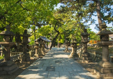 statues in a park