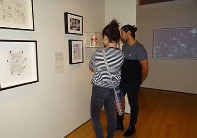 Students at Exhibit