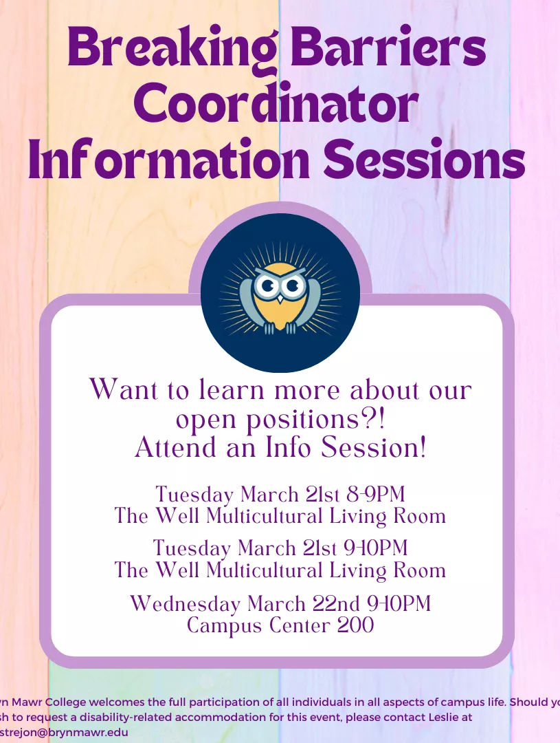 Image of breaking barriers logo of an owl