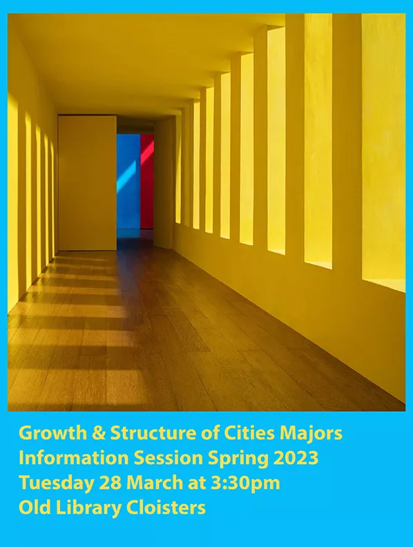 Cities Spring 23 Information Session poster