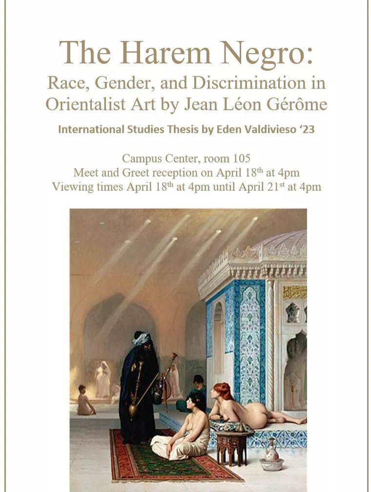 Eden Valdivieso Thesis Flyer with event details and image
