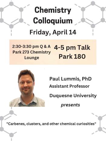 Lummis Chemistry Colloquium flyer