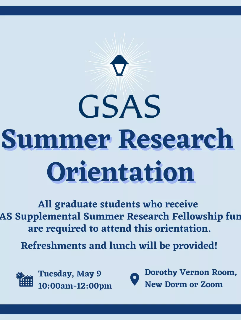 Summer Research Orientation Poster