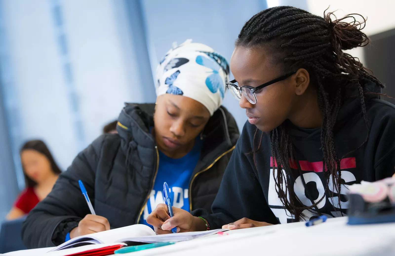 students taking notes in classroom