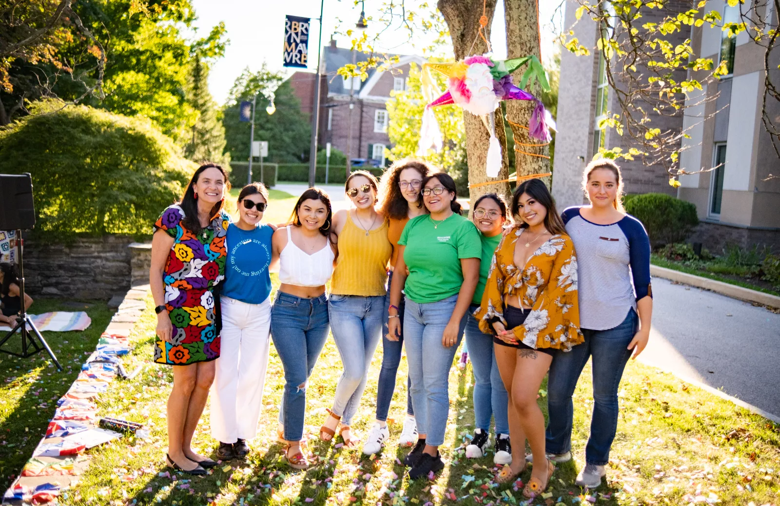 E-board members and Cristina Fink at Latinx Heritage Month Kick-off event