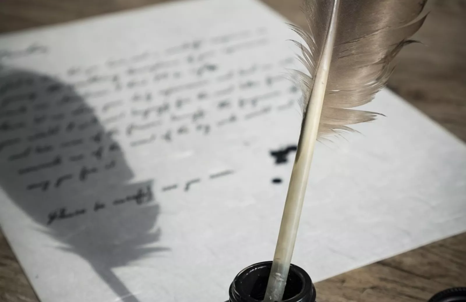 inkwell and paper