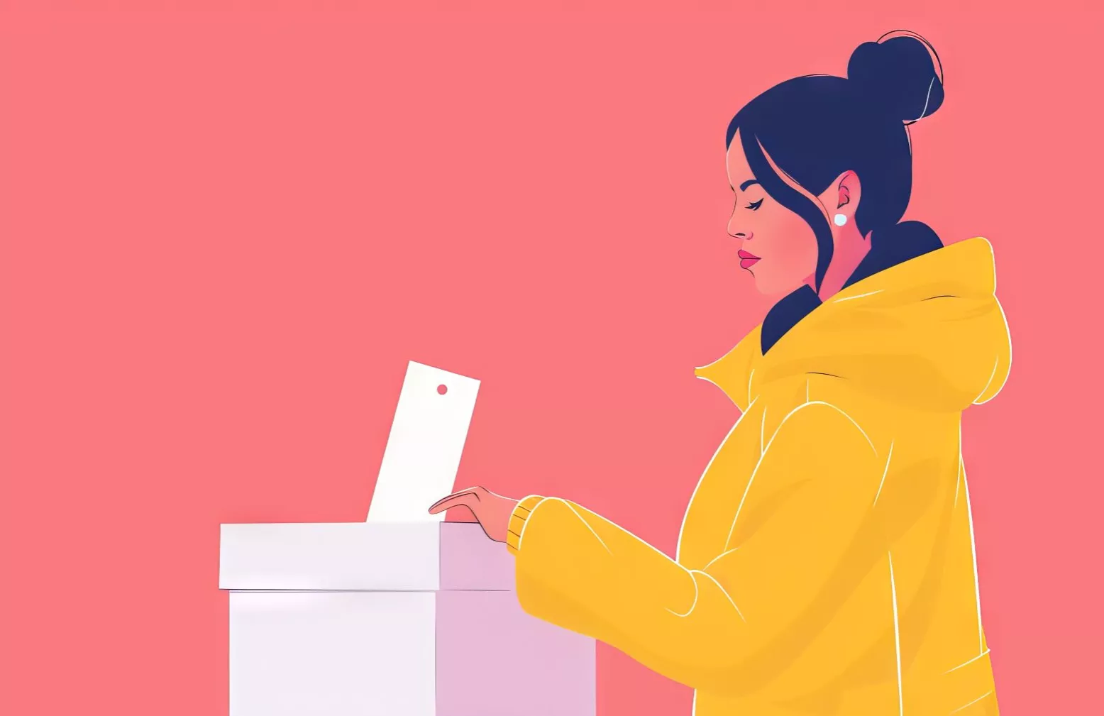 Graphic of woman voter