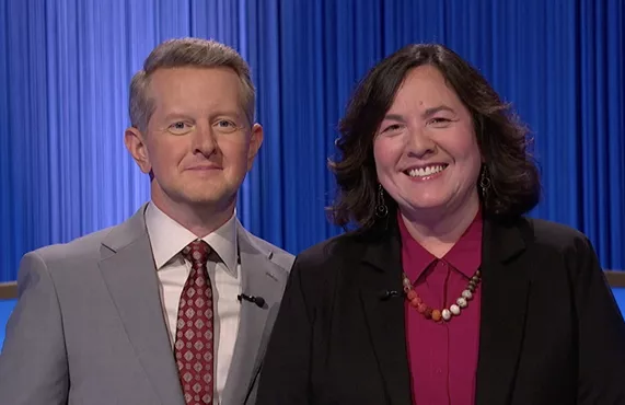 Kiki Jamieson and Ken Jennings Jeopardy
