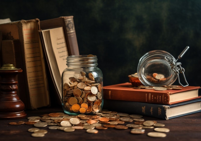 books and money