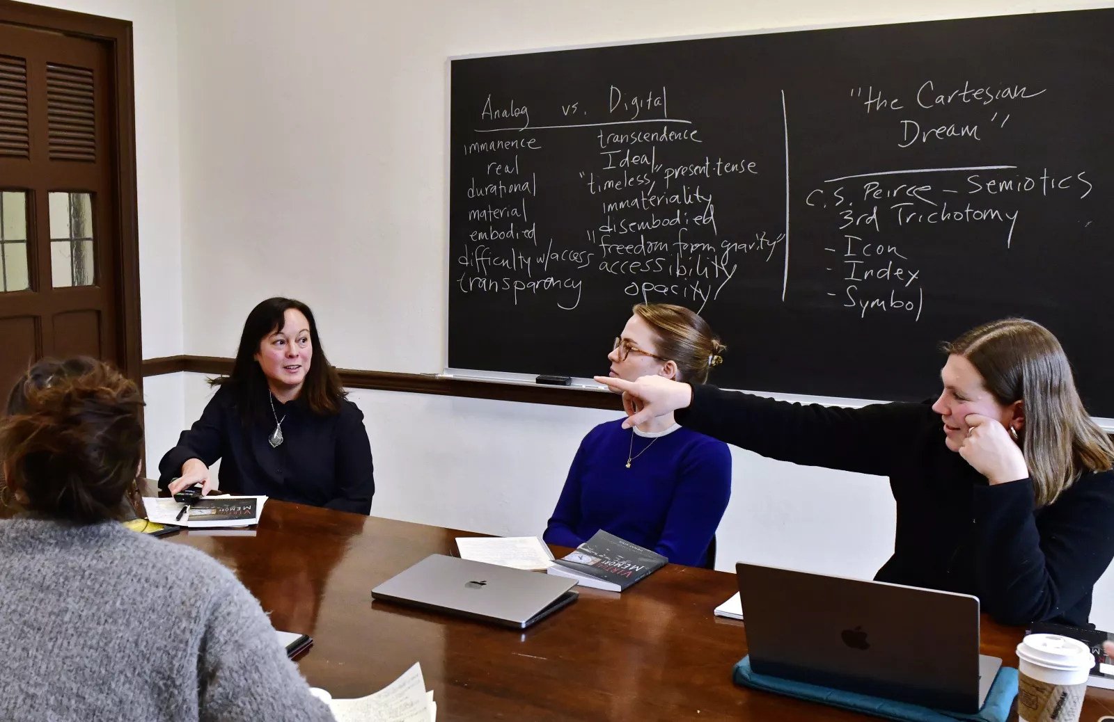 professor and students in a classroom