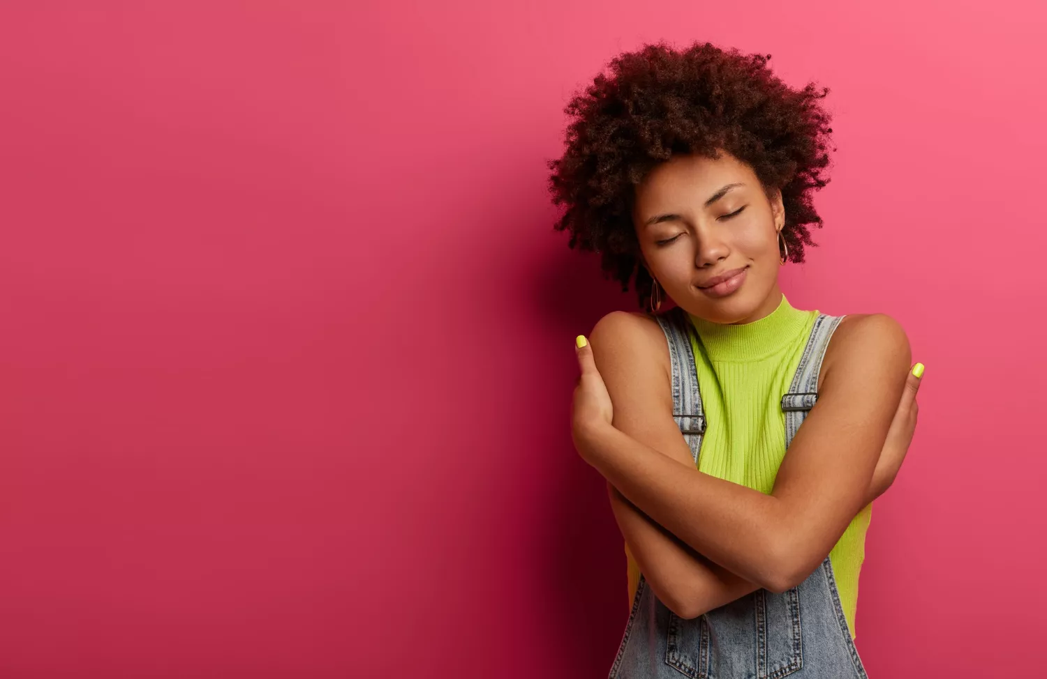 Self care and hug stock