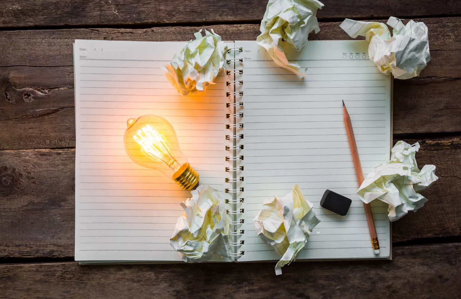 Creative writing stock