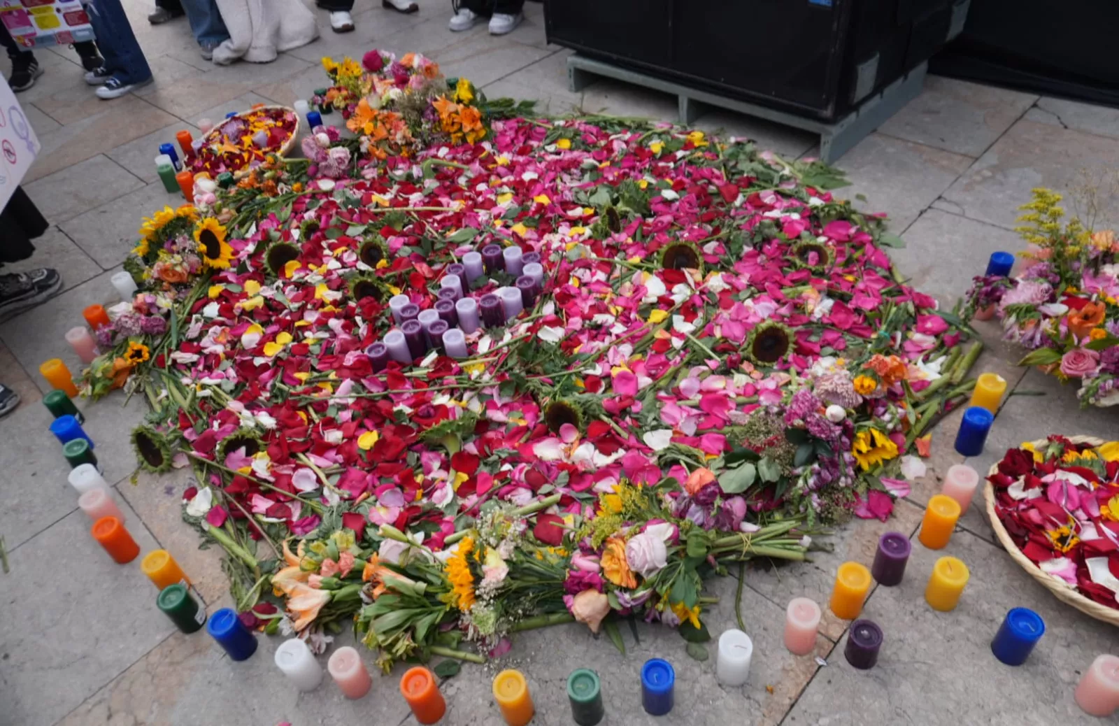 Flowers and candles