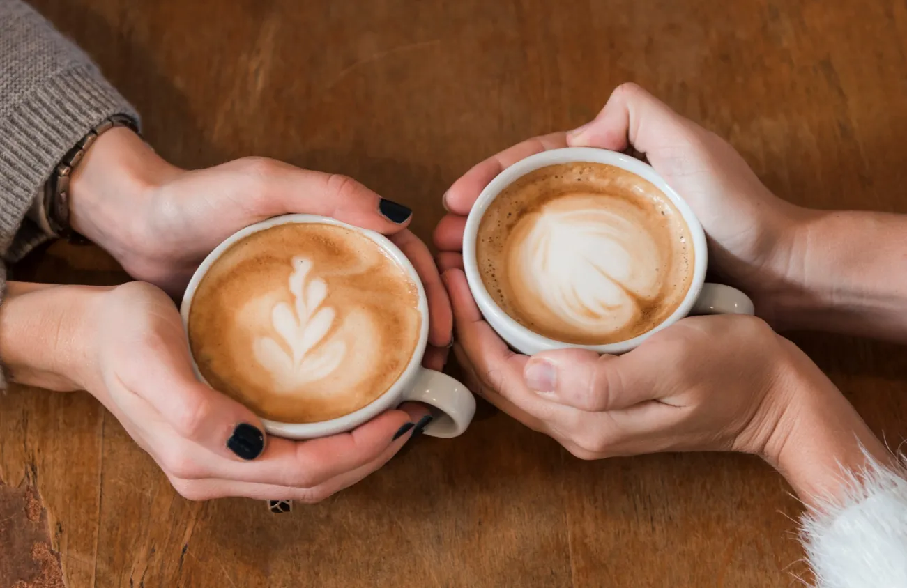 coffee and friends stock