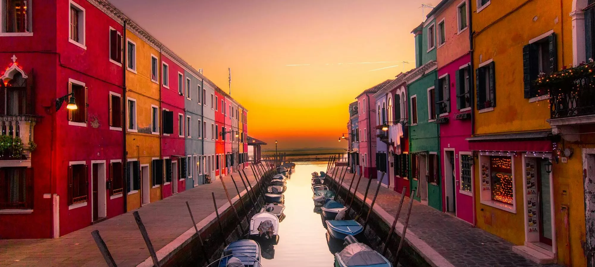 Global Engagement - sunset and village