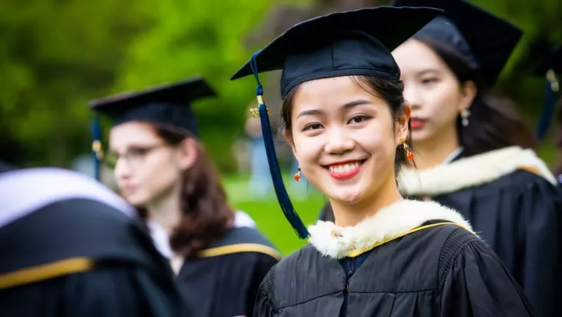 Photo of Alice Yang at Commencement 2022.