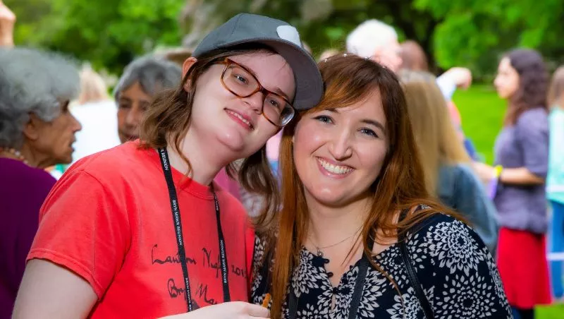 Kaitlyn Holm '17 and Sally Little '17 at Reunion.