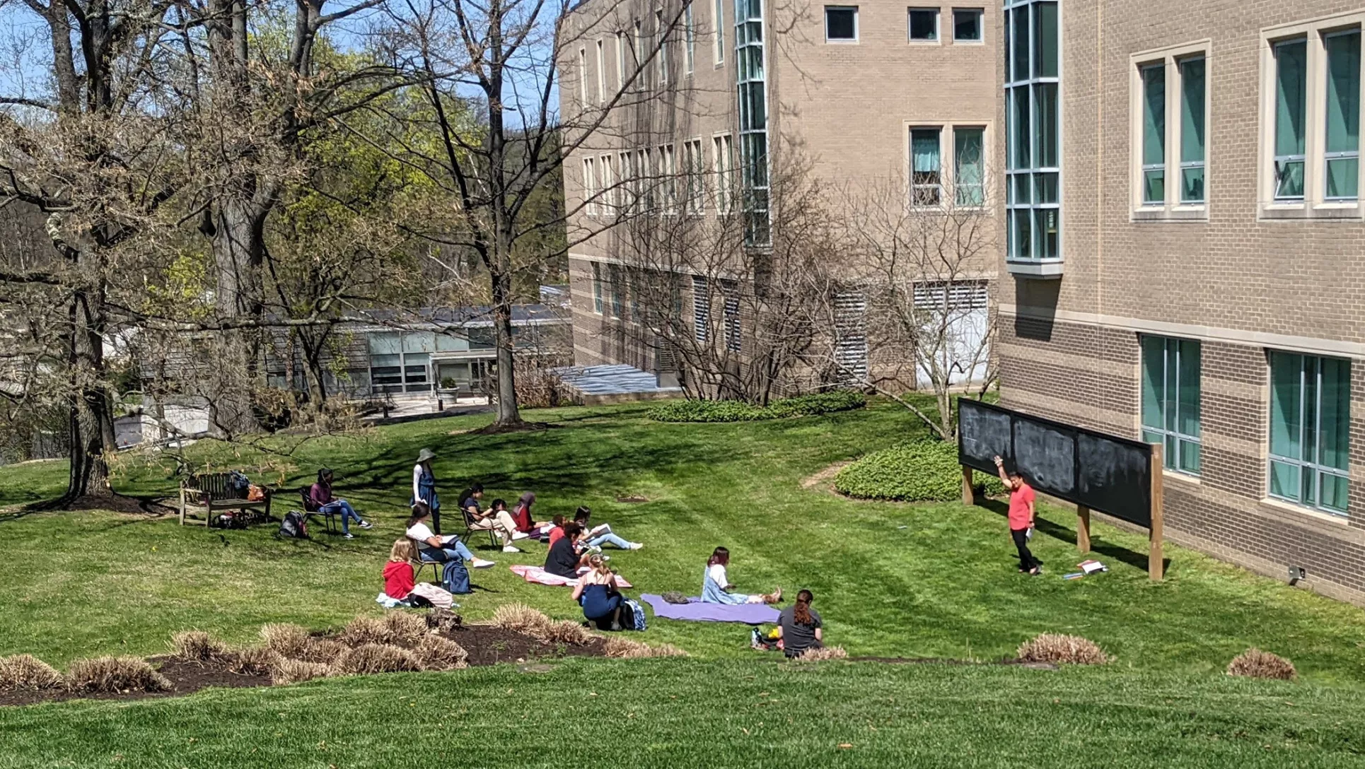 Photo of outdoor math class 