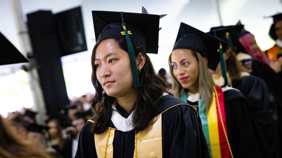 Lola Rodrigues and Hayat Shibeshi at Commencement