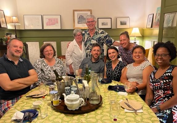 Prof. Selvi Kara meets with math faculty for dinner