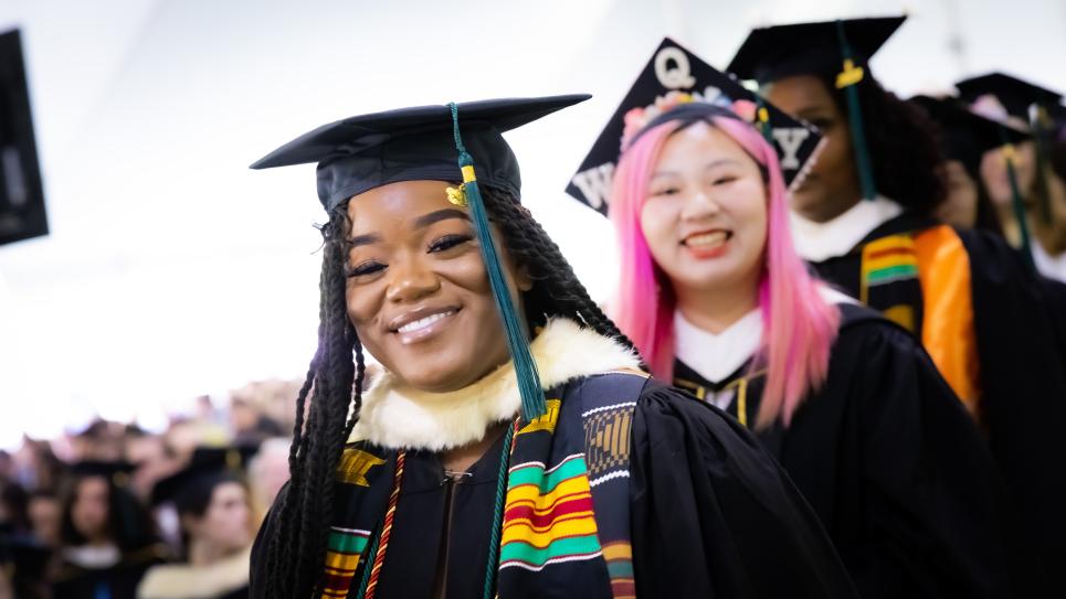 Zada Vera and Veronica Wang at Commencement