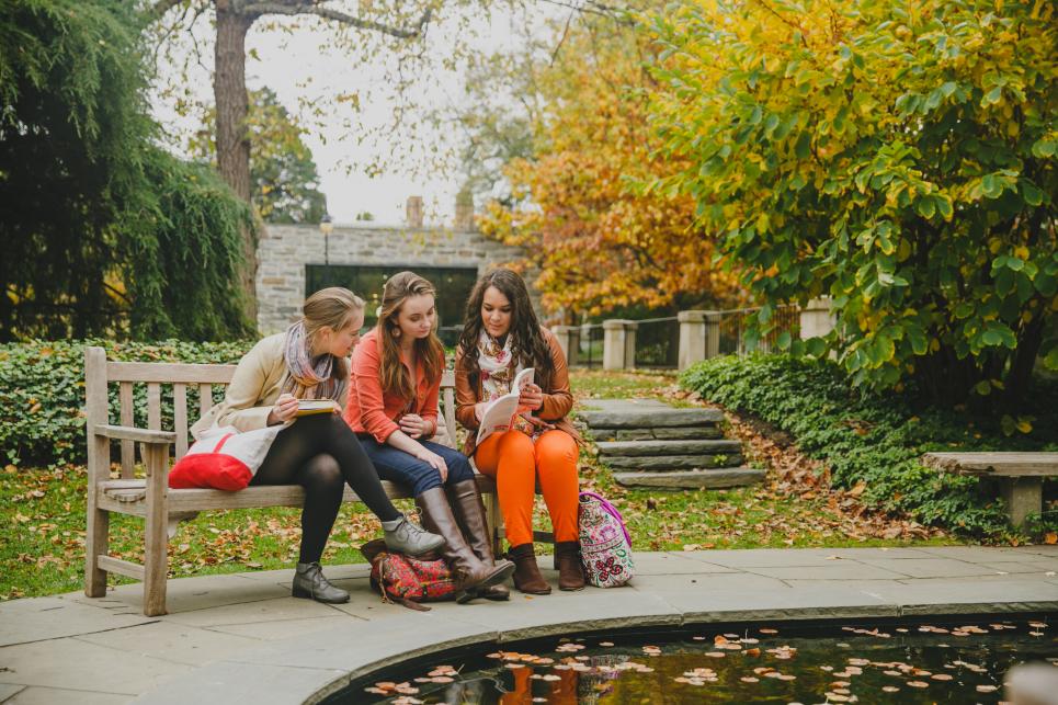 students on campus