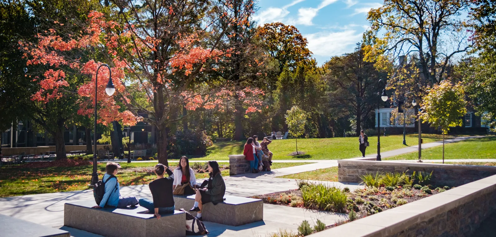View from the Student Life and Wellness Center in the fall 