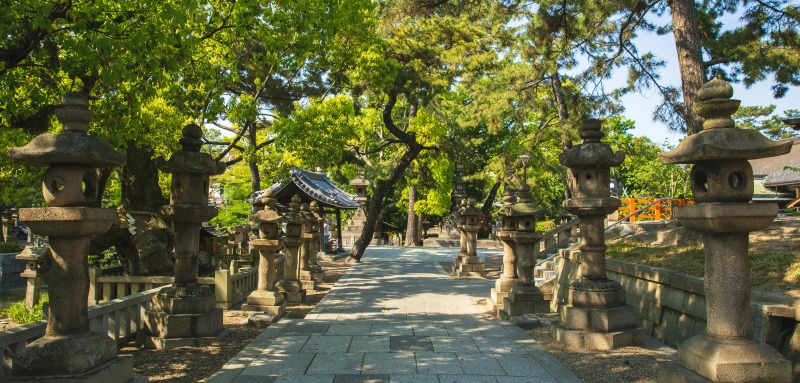 statues in a park