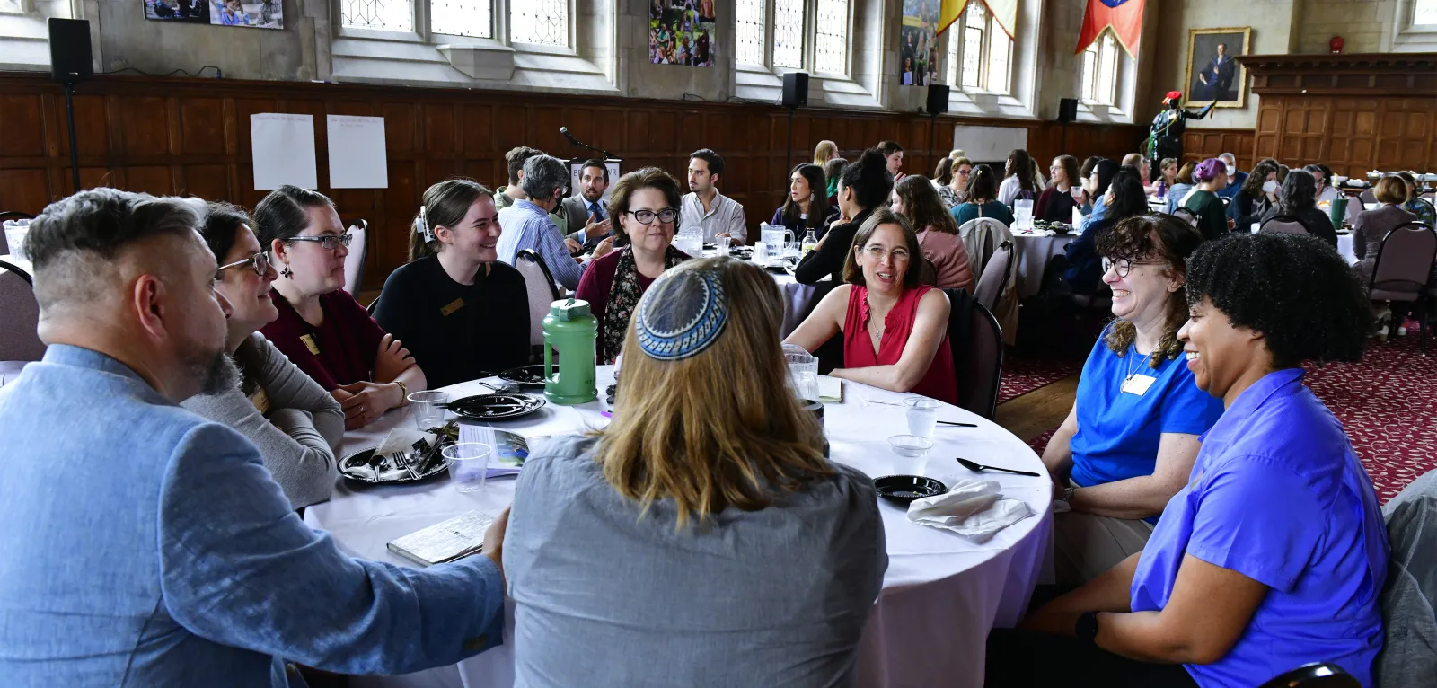 Wendy Cadge with community members at Current Topics in Higher Ed event