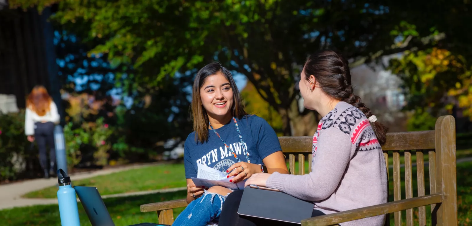 students talking