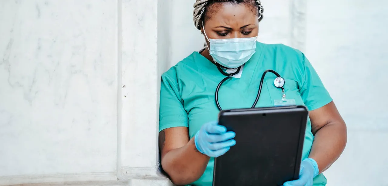 Health Professions looking at chart