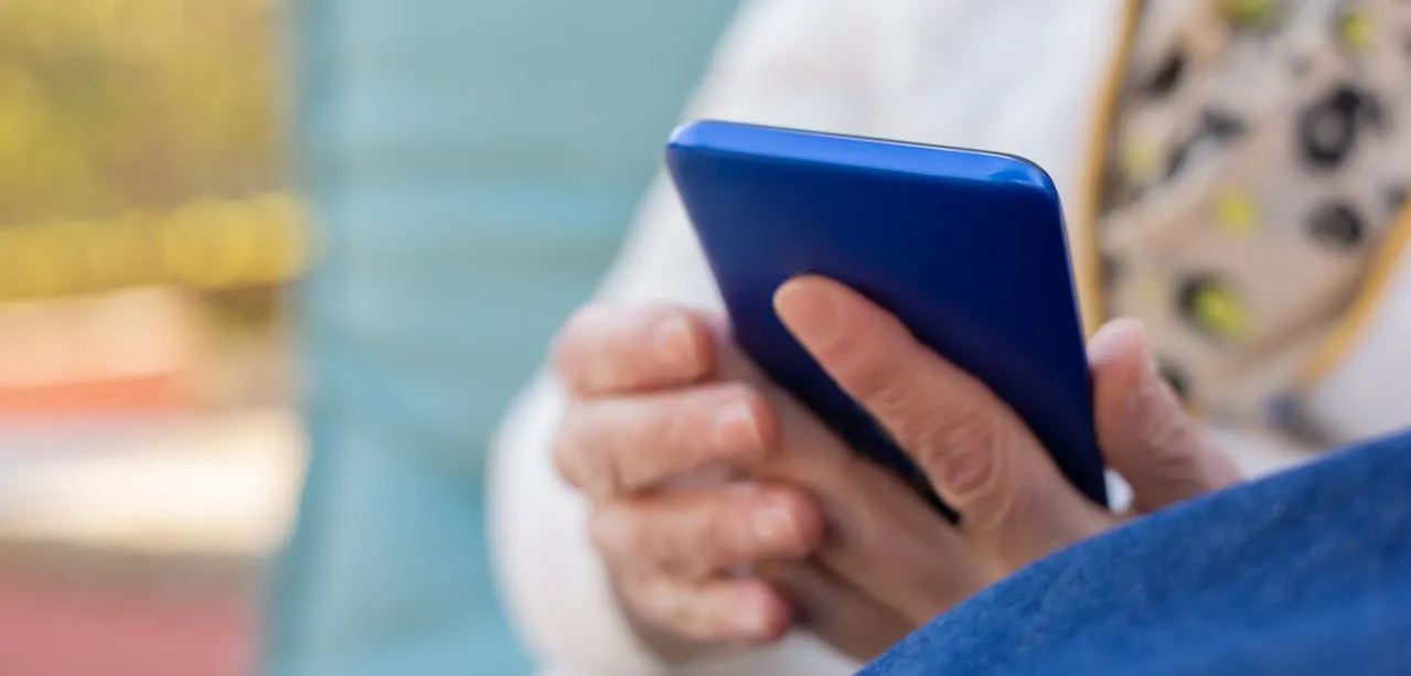 Person holding phone