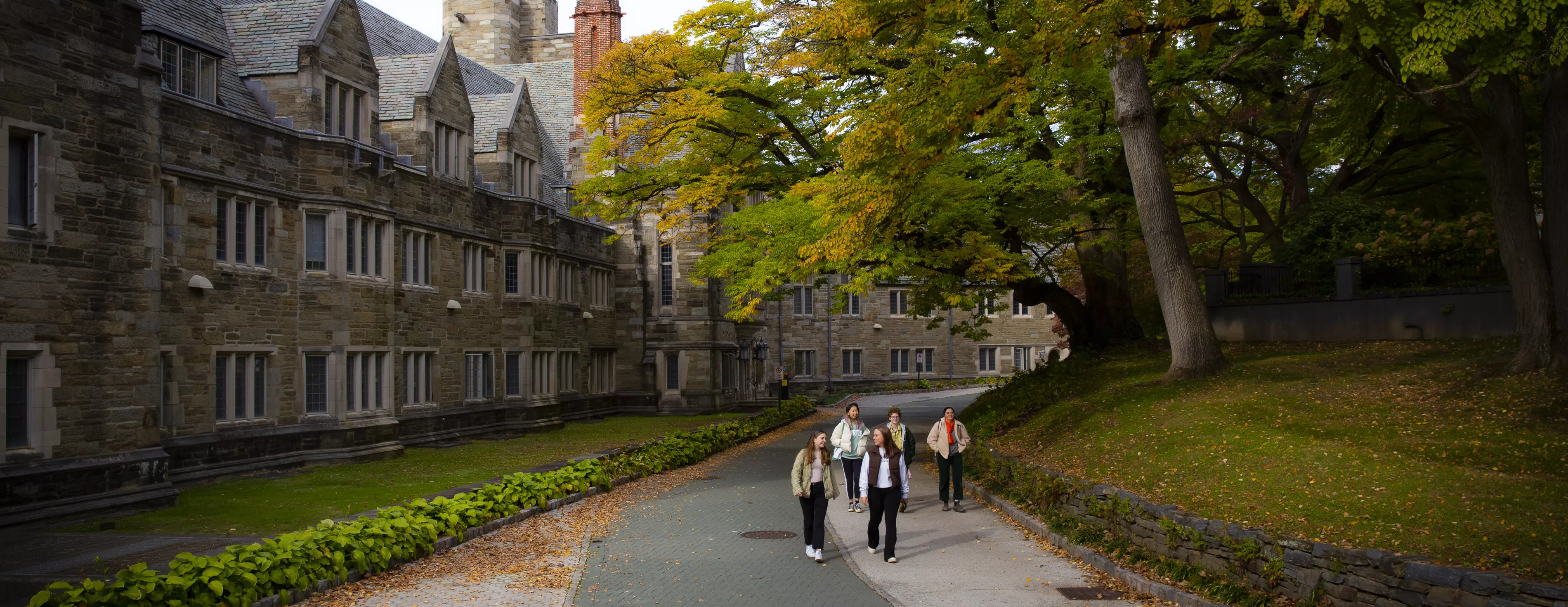 students on pathway