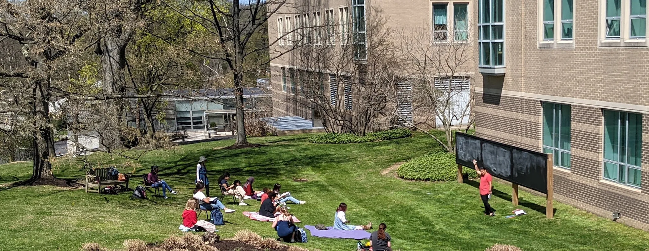 Photo of outdoor math class