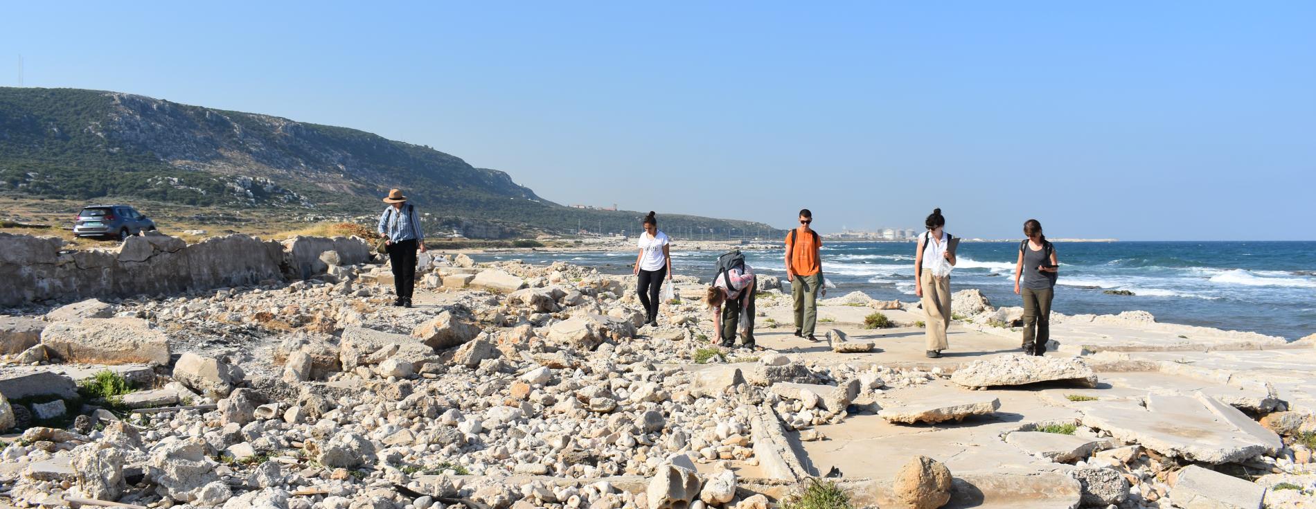 Archaeology Students on Coastline