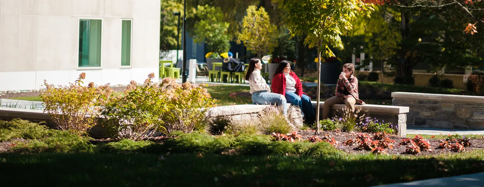 The Well exterior with students
