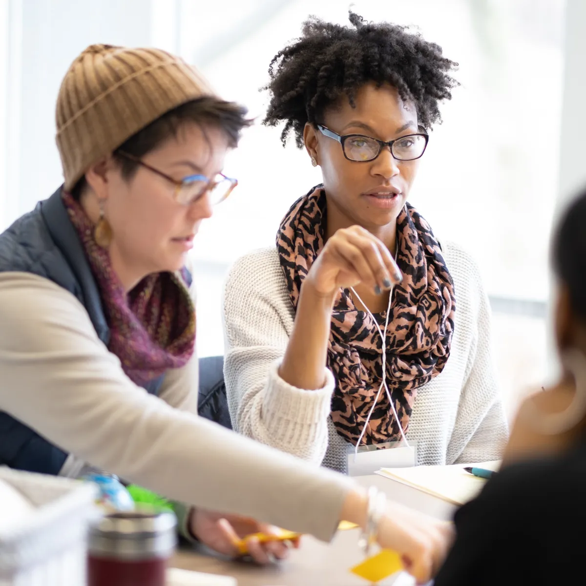student discussion in classroom