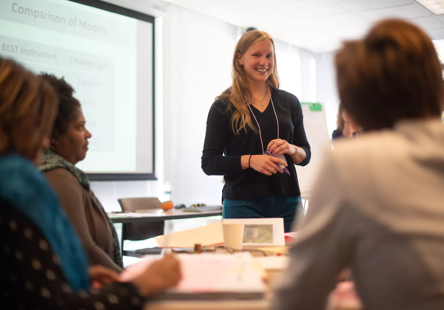 Social work continuing education students working on social work ceus