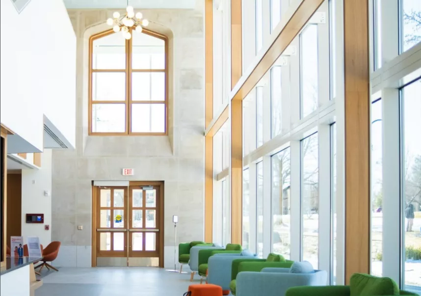 Interior photo of Student Life and Wellness Building