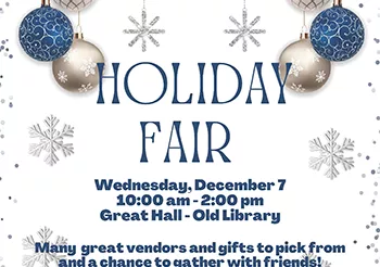 Staff Association Holiday Fair 2022 poster 