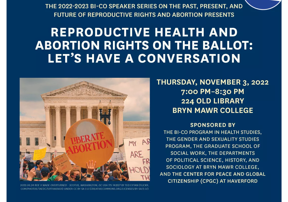 2022 Reproductive Rights Event Poster November 2022