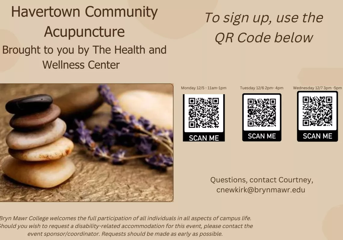 Havertown Community Acupuncture Event Poster Dec. 2022
